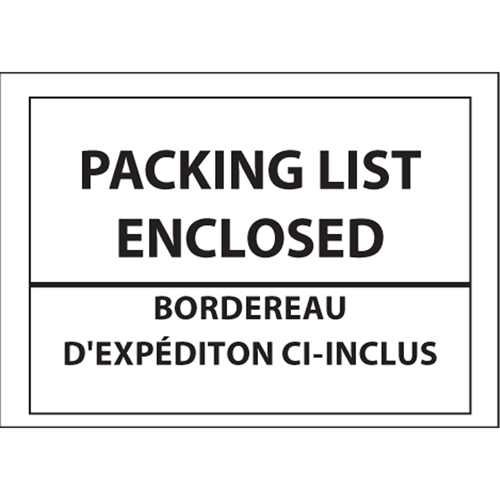Pochettes pour bordereau d'exp&eacute;dition, 4" lo x 5" la, Style Insertion par l'arri&egrave;re Groupe Belzile Dickner