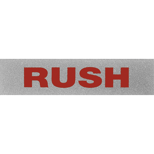 &eacute;tiquettes pour traitement sp&eacute;cial Rush, 5" lo x 2" la, Noir/rouge Groupe Belzile Dickner