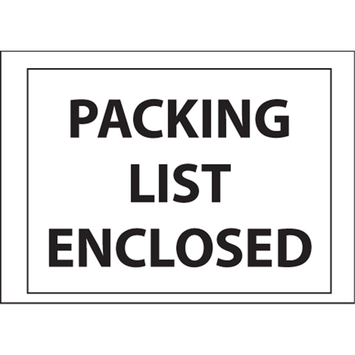 Packing List Envelopes, 4" L x 5" W, Backloading Style Groupe Belzile Dickner
