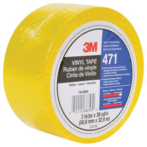 Ruban en vinyle 471, 50,8 mm (2") la x 32,9 m (108') lo, 5,3 mils, Jaune Groupe Belzile Dickner