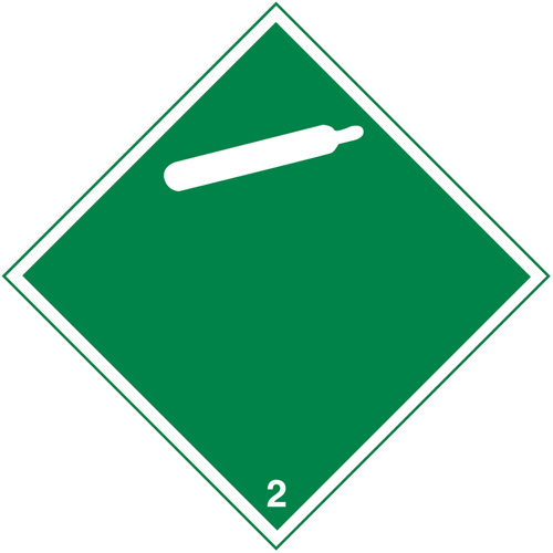 TDG Shipping Labels, Class 2, Gases, Paper Groupe Belzile Dickner