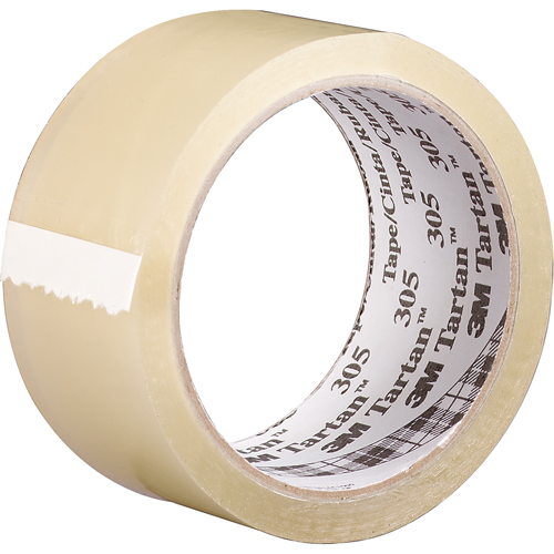 Tartan 305 Box Sealing Tape, Acrylic Adhesive, 1.6 mil, 48 mm (2") x 100 m (328') Groupe Belzile Dickner