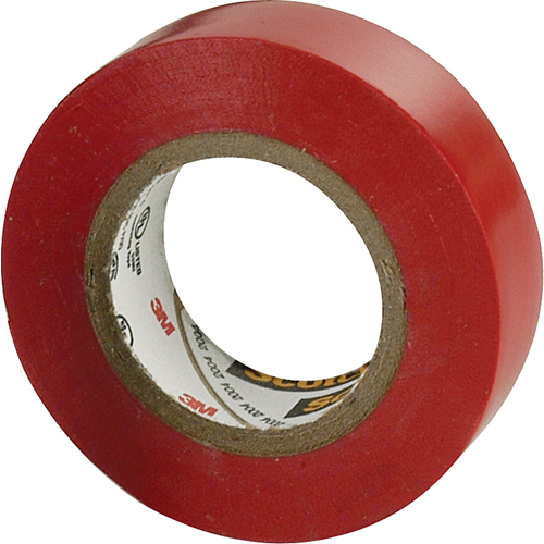 Rubans en vinyle pour codage en couleurs 35 Scotch, 12,7 mm (1/2") x 6,1 m (20'), Rouge, 7 mils Groupe Belzile Dickner