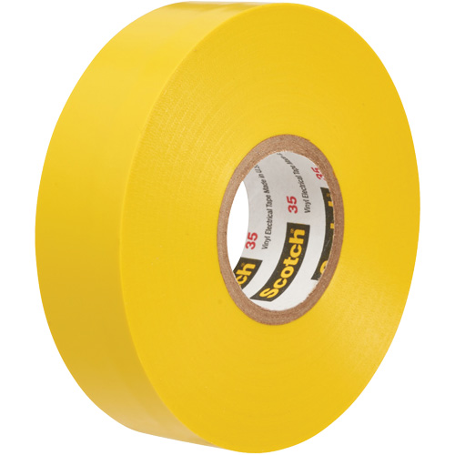 Rubans en vinyle pour codage en couleurs 35 Scotch, 12,7 mm (1/2") x 6,1 m (20'), Jaune, 7 mils Groupe Belzile Dickner