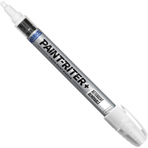 Paint-Riter&reg;+ Detergent Removable Paint Marker, Liquid, White Groupe Belzile Dickner
