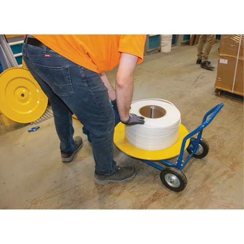 Distributeur de feuillards, Feuillard Polyester/Acier/Polypropyl&egrave;ne, Dia de noyau 16"/8", largeur de rouleau 3"/8"/6" Groupe Belzile Dickner