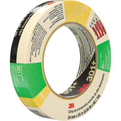 301+ Performance Masking Tape, 24 mm (1") x 54.8 m (180'), Yellow Groupe Belzile Dickner