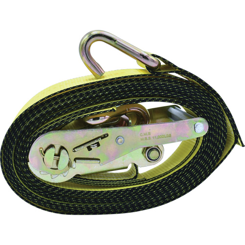 Tendeurs d'arrimage &agrave; cliquet, Crochet en J, 2" , 16' , Charge d'utilisation max. 10 000 lb Groupe Belzile Dickner