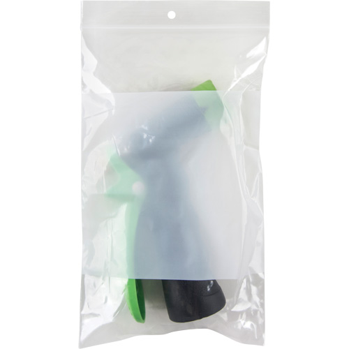 Sacs en poly avec espace inscriptible blanc, Refermable, 8" x 5", 2 mils Groupe Belzile Dickner