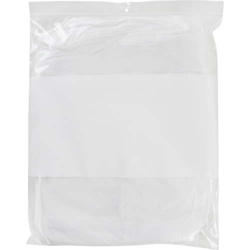 Sacs en poly avec espace inscriptible blanc, Refermable, 15" x 12", 2 mils Groupe Belzile Dickner