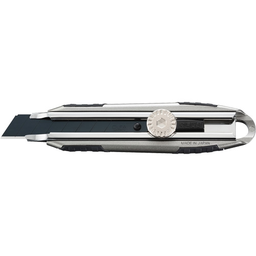 Knife with Ratchet Lock, 18 mm, Carbon Steel, Heavy-Duty, Aluminum Handle Groupe Belzile Dickner