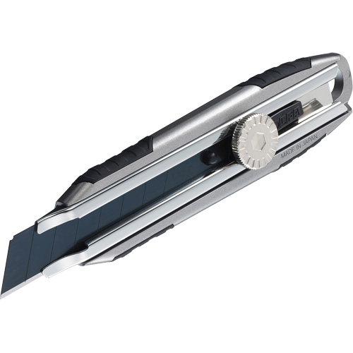 Knife with Ratchet Lock, 18 mm, Carbon Steel, Heavy-Duty, Aluminum Handle Groupe Belzile Dickner