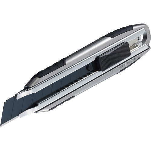 Knife with Auto-Lock, 18 mm, Carbon Steel, Heavy-Duty, Aluminum Handle Groupe Belzile Dickner