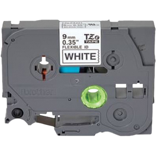 TZe Flexible Tape Cartridge, 9 mm x 26'/8 m, Black on White Groupe Belzile Dickner