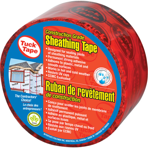 Contractors Sheathing Tape, 60 mm (2-3/8") x 55 m (180.4'), Red Groupe Belzile Dickner