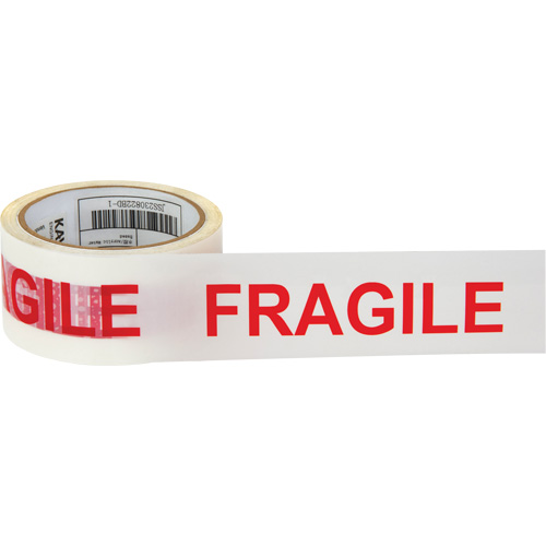 "Fragile" Box Sealing Tape, Hot Melt Adhesive, 2 mils, 48 mm (2") x 100 m (328') Groupe Belzile Dickner