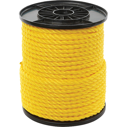 3/8" Yellow Twisted 3-Strand Rope, Polypropylene, 250' Groupe Belzile Dickner