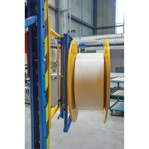 Strapping Dispenser, Polyester/Steel/Polypropylene Straps, 16"/8" Core Dia., 3"/8"/6" Roll Width Groupe Belzile Dickner