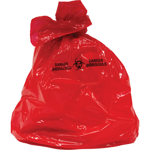Sacs &agrave; d&eacute;chets, Biorisque, 38" lo x 30" la, 2 mils Groupe Belzile Dickner