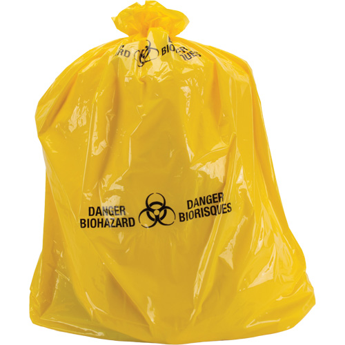 Waste Bags, Bio-Hazard, 38" L x 30" W, 2 mils Groupe Belzile Dickner