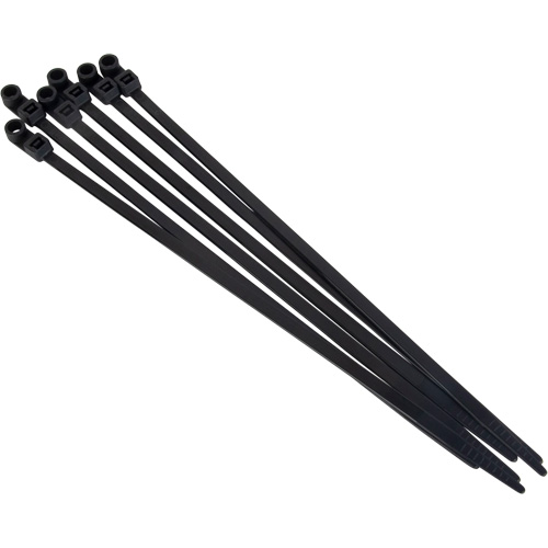 Attache-c&acirc;ble &agrave; visser, Longueur 8", R&eacute;sistance &agrave; la traction 50 lb, Noir Groupe Belzile Dickner