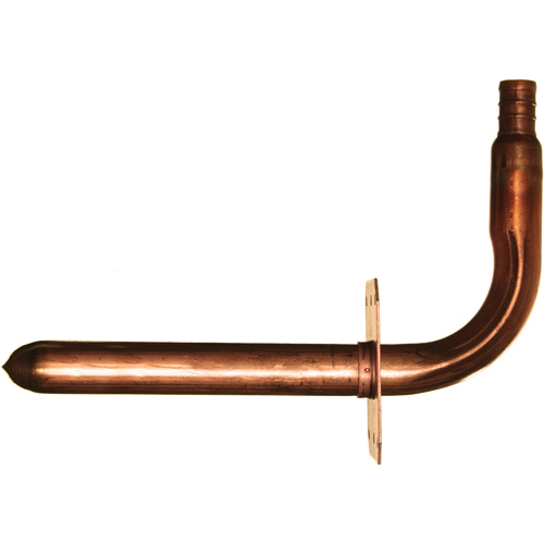 Stub Out Elbow with Support, Copper, 1/2" x 3-1/2" x 6" Groupe Belzile Dickner