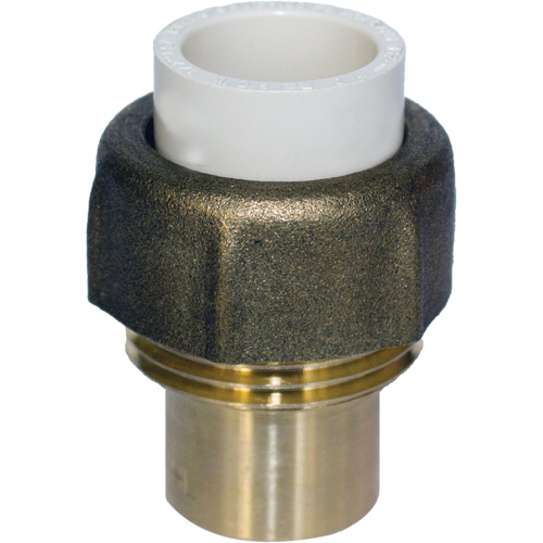 Raccord union, 1" x 3/4", PVC-C, Embout femelle x bras&eacute; Groupe Belzile Dickner
