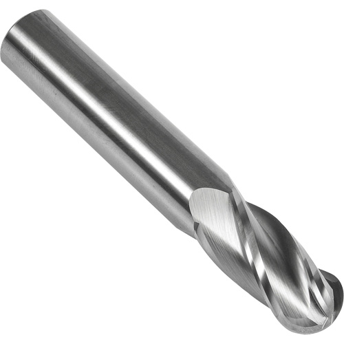 S238 30° Ball Nose End Mill, 1/16" Dia., 1-1/2" L, 4 Flutes, 1/8" Shank, Carbide Groupe Belzile Dickner