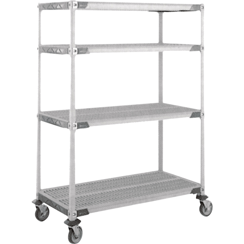 MetroMax i&reg; Stem Caster Cart, 4 Tiers, 18" x 69" x 36", 900 lbs. Capacity Groupe Belzile Dickner