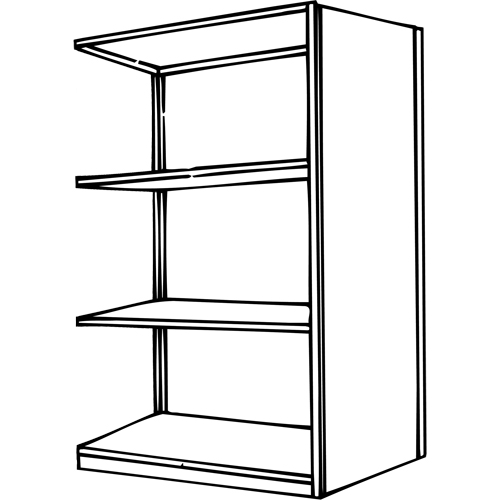 &eacute;l&eacute;ment de rayonnage Interlok, Acier, Sans boulons, Capacit&eacute; 800 lb, 36" la x 76" h x 18" p Groupe Belzile Dickner