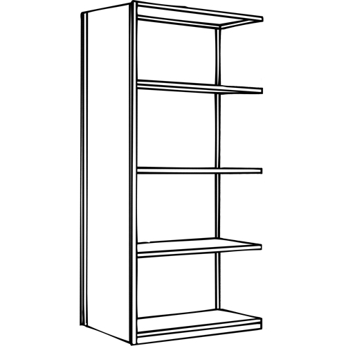 Interlok Shelving Unit, Steel, Boltless, 800 lbs. Capacity, 36" W x 100" H x 24" D Groupe Belzile Dickner