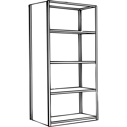 Interlok Shelving Unit, Steel, Boltless, 800 lbs. Capacity, 36" W x 100" H x 24" D Groupe Belzile Dickner