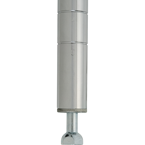 Pieds de nivellement pour &eacute;tag&egrave;re en treillis chromat&eacute; Groupe Belzile Dickner