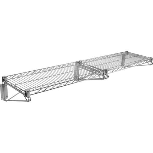 Wall Mount Wire Shelving Kit, Double Bracket, 200 lbs. Capacity, 14" D Groupe Belzile Dickner