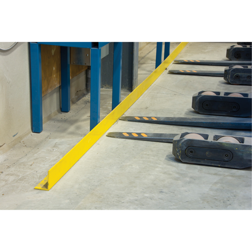 Floor Angle Guard Rails, Steel, 48" L x 5" H, Yellow Groupe Belzile Dickner