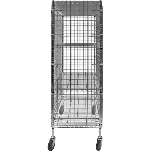 Chariot de s&eacute;curit&eacute;, Chrom&eacute;, 48" x 69" x 24", Capacit&eacute; 500 lb Groupe Belzile Dickner