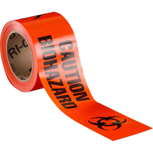 Ruban pour barricade, Anglais, 3" la x 200' lo, 3 mils, Noir/orange Groupe Belzile Dickner