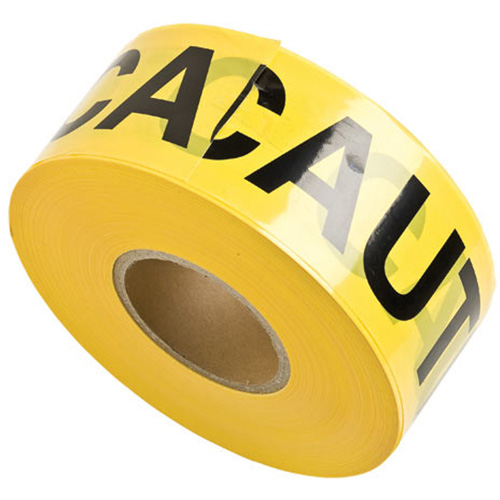 Rubans pour barricades, Anglais, 3" la x 1000' lo, 3 mils, Noir sur jaune Groupe Belzile Dickner