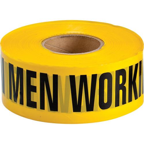 Rubans pour barricades, Anglais, 3" la x 1000' lo, 3,5 mils, Noir sur jaune Groupe Belzile Dickner