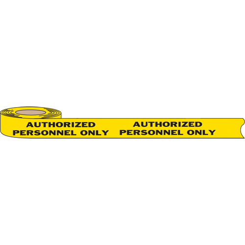 Rubans pour barricades, Anglais, 3" la x 1000' lo, 2 mils, Noir sur jaune Groupe Belzile Dickner