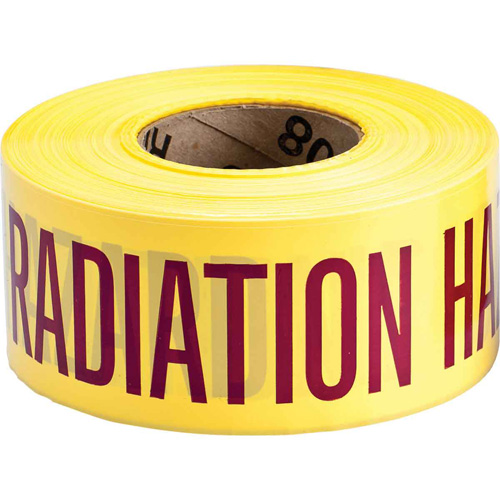 Ruban pour barricade, Anglais, 3" la x 200' lo, 3 mils, Magenta/jaune Groupe Belzile Dickner