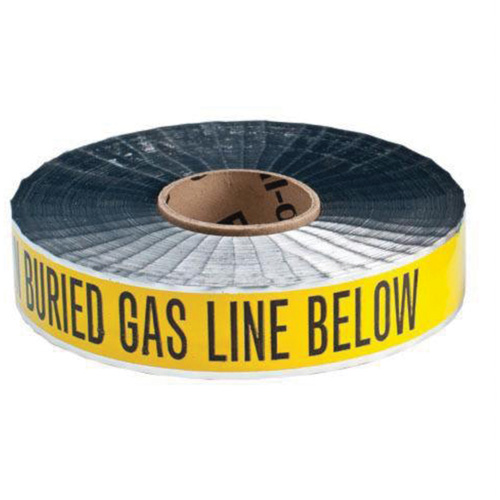 "Gas Line" Identoline&reg; Underground Warning Tape, 2" W x 1000' L, Black on Yellow Groupe Belzile Dickner