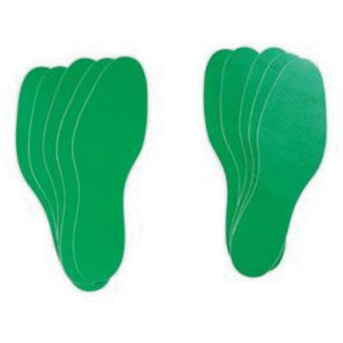 &eacute;tiquettes pour marquage des planchers, Empreinte de pas, 12" lo x 3,75" la, Vert, Vinyle Groupe Belzile Dickner