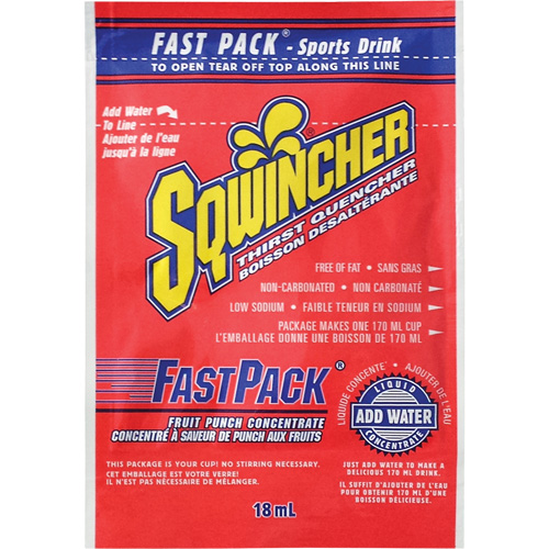 Sqwincher&reg; Boisson de r&eacute;hydratation Fast Pack, Emballage-portion, Punch aux fruits Groupe Belzile Dickner