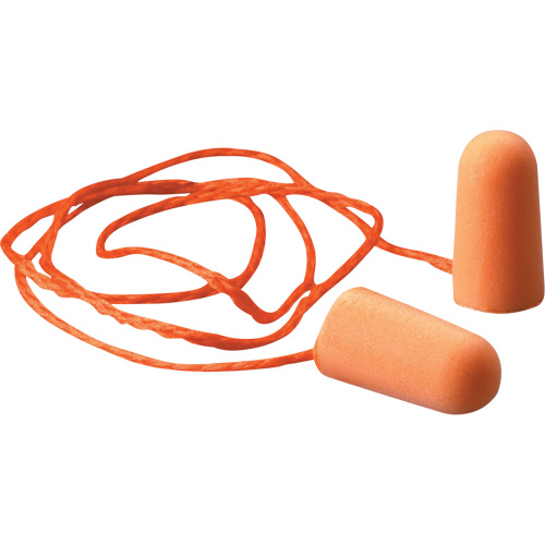 Bouchons d'oreilles en mousse E-A-R, Paire - Sac en poly, Avec cordon Groupe Belzile Dickner