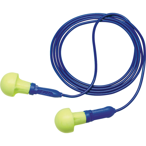 Bouchons d'oreilles d&eacute;tectables E-A-R Push-ins, Avec cordon, Taille unique, Vrac - Sac en poly, NRR dB NRR 28 dB Groupe Belzile Dickner
