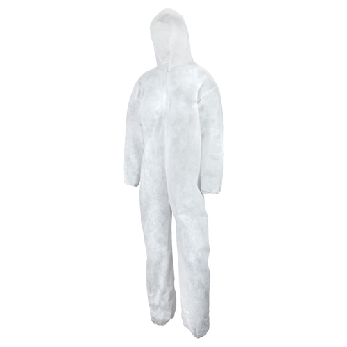 Heavy Weight Coveralls, Medium, White, Polypropylene Groupe Belzile Dickner
