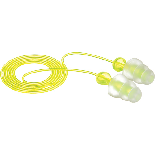 E-A-R Tri-Flange Reusable Earplugs, Corded, Bulk - Polybag, 26 dB NRR, One-Size Groupe Belzile Dickner
