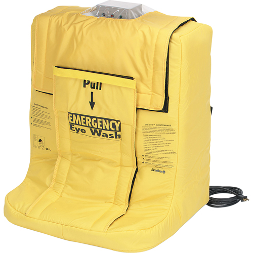 Douche oculaire On-Site avec enveloppe chauffante, Aliment&eacute; par gravit&eacute;, Capacit&eacute; 7 gal., Conformit&eacute; ANSI Z358.1 Groupe Belzile Dickner