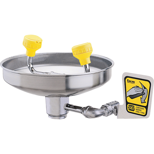 Eyewash With Acetal Heads, Wall-Mount Installation, Stainless Steel Bowl Groupe Belzile Dickner